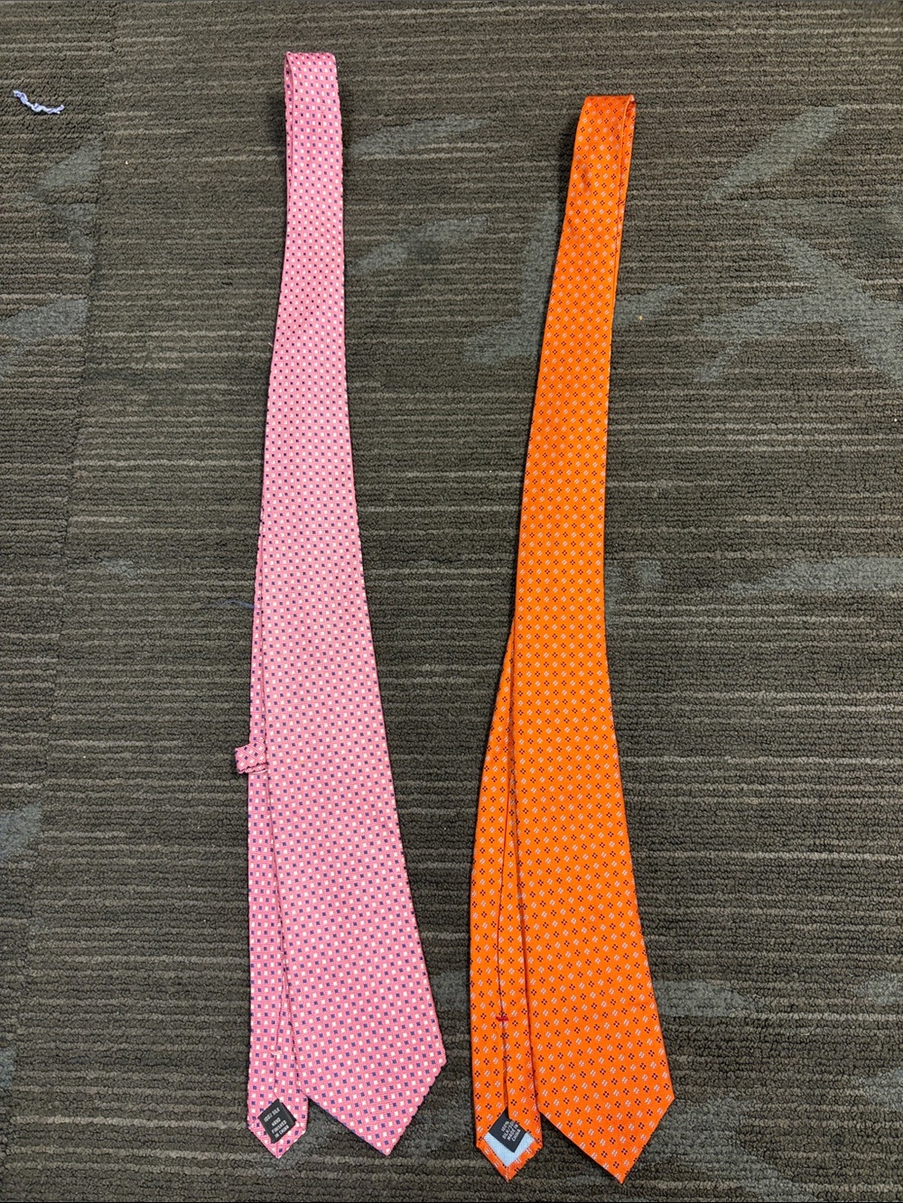 Men’s Pink and Orange Patterned Neckties - Twin Pack